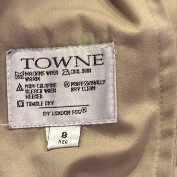 Towne By London Fog Khaki Trench Coat Size 8 Woman's - Picture 7 of 7